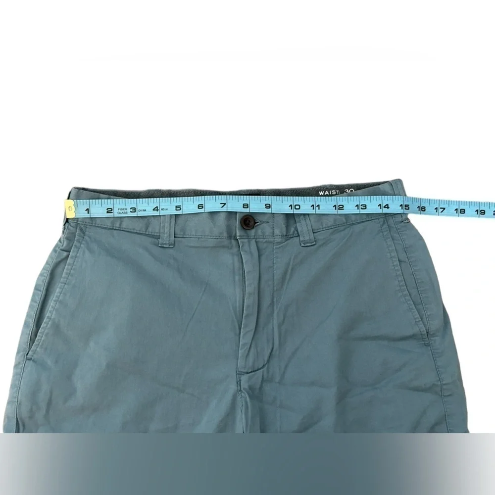 ♥️J. Crew Steel Blue Chino Khaki Cotton Stretch Casual Shorts Mens Size 30x9